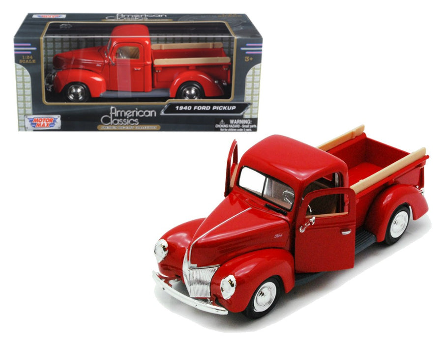 Chevy Pickup 1940 - Motormax 1-24 - 73234 RED - Passion Diecast