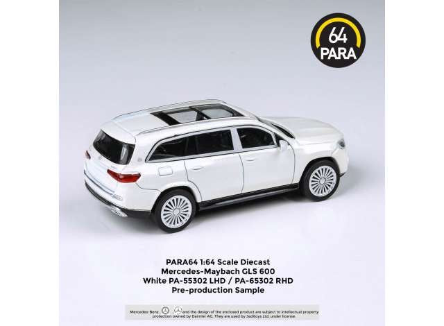 Mercedes-Maybach GLS White -  Para64  - PA-55302 - Passion Diecast 