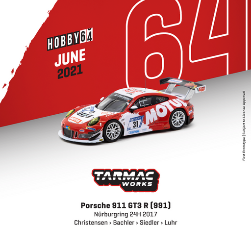 Porsche 911 GT3 R (991) Nürburgring 24h 2017 - Tarmac Works -  1/64  - T64-032-17NUR31 - Passion Diecast 