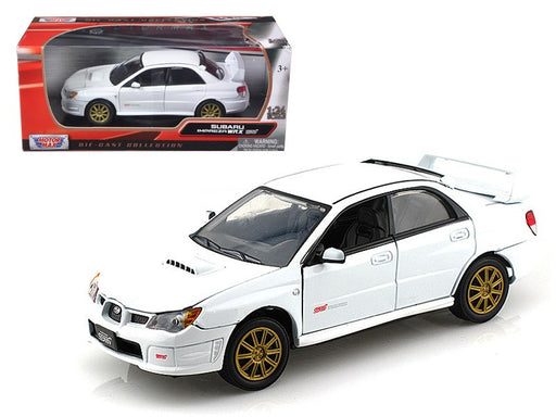 2005 Subaru Impreza WRX STi White Metallic -  Motormax 1/24 - 73330 WH - Passion Diecast