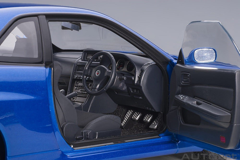 Nissan Skyline GT-R (R34) V-Spec II with BBS LM wheels - Bayside Blue -  Autoart - 77409 Passion Diecast