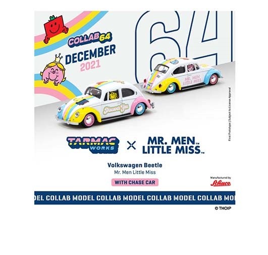 Volkswagen Beetle Mr. Men & Little Miss - Tarmac Works & Schuco - 1/64 - T64S-006-MMLM - Passion Diecast 