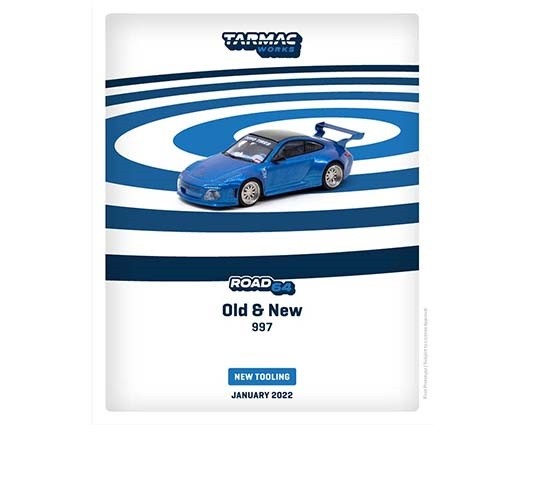Old & New 997 Blue Metallic - Tarmac Works - 1/64 - T64-TL053-BLM - Passion Diecast 