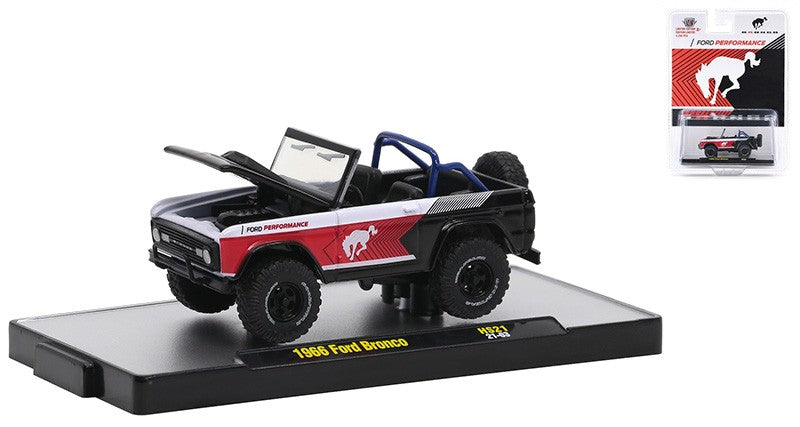 1966 Ford Bronco Truck  Red And Black - M2 Machine Hobby Exclusive 1:64 - 31500 HS21