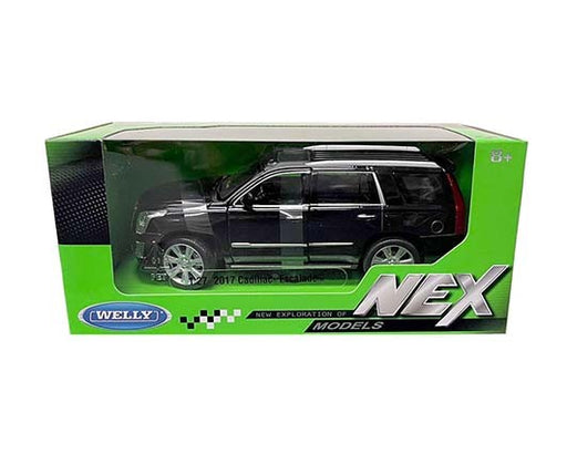 2017 Cadillac Escalade Black - Welly 1/24 - 24084W BK - Passion Diecast 