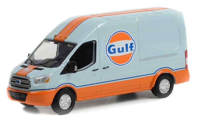 Gulf Oil - 2019 Ford Transit LWB High Roof Van - Hobby Exclusive - 1/64 Greenlight - 30260  Passion Diecast
