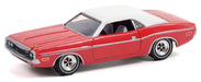 The Challenger Deputy - 1970 Dodge Challenger in Bright Red with White Roof - Hobby Exclusive - 1/64 Greenlight - 30313