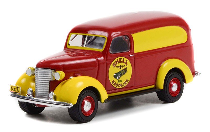 Shell Gasoline - 1939 Chevrolet Panel Truck - Running on Empty Series 14 - 1/64 Greenlight - 41140 A Passion Diecast 