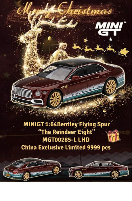 Bentley Flying Spur Reindeer Eight - 2021 Christmas Edition - China Exclusive - MINI GT 1:64 - Mijo Exclusive - MGT00285