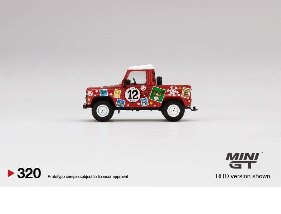 Land Rover Defender 90 Pickup - 2021 Christmas Edition - MINI GT 1:64 - Mijo Exclusive - MGT00320 - Passion Diecast 