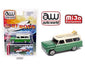Mijo Exclusive - 1965 Chevrolet Suburban Custom Matte Black With Flames Limited 3,600 - Auto World 1:64 - CP7831