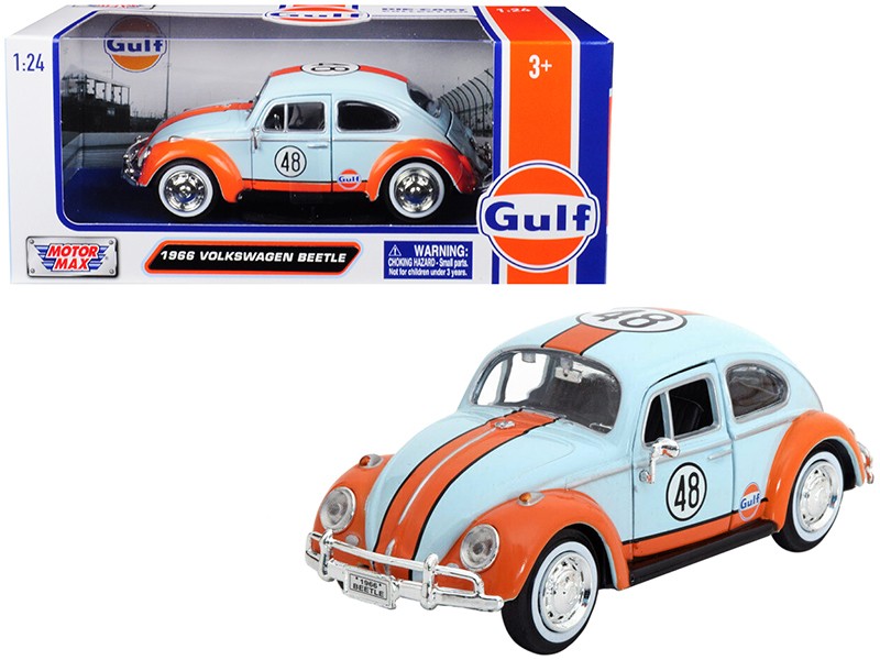 Volkswagen Beetle Gulf (Light Blue) - Motormax 1-24 - 79655 - Passion Diecast