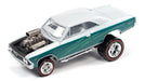1966 Chevrolet Chevelle in Pearl White & Metallic Green - Zinger - Johnny Lightning 1:64 - JLSP208 B -  Passion Diecast 