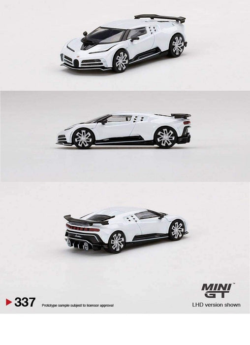 Mini GT - 1:64 - Bugatti Centodieci White - Mijo Exclusives USA - MGT00337 Passion Diecast