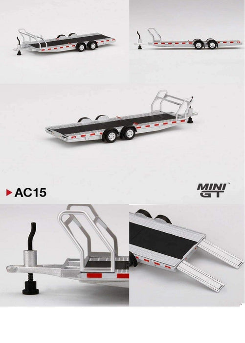 Mini GT - 1:64 - Car Hauler Trailer Type A Silver - Mijo Exclusives USA - MGTAC15 Passion Diecast