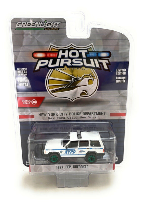 1997 Jeep Cherokee NYPD - GREEN MACHINE Hot Pursuit Series 38 -  42960 C