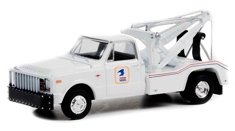 1968 Chevrolet C-30 Dually Wrecker - United States Postal Service (USPS) - Dually Drivers 9 - Greenlight 1-64 - 46090 A-Diecast