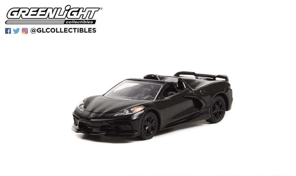 2021 Chevrolet C8 Stingray Convertible - Black Bandit Series 26 - 1/64 Greenlight - 28090 D - Passion Diecast