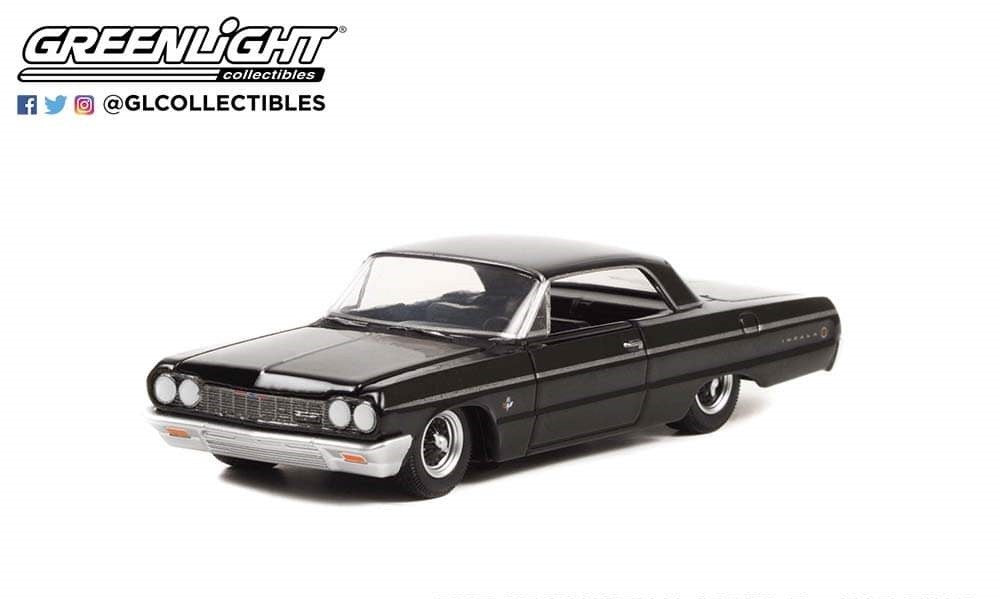 1964 Chevrolet Impala Lowrider - Black Bandit Series 26 - 1/64 Greenlight - 28090 B- Passion Diecast