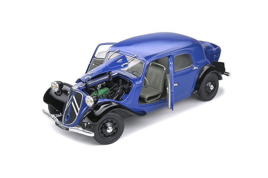 CITROEN TRACTION 7 - BI-TON DARK BLUE/BLACK - 1937- Solido  1/18 - S1800906