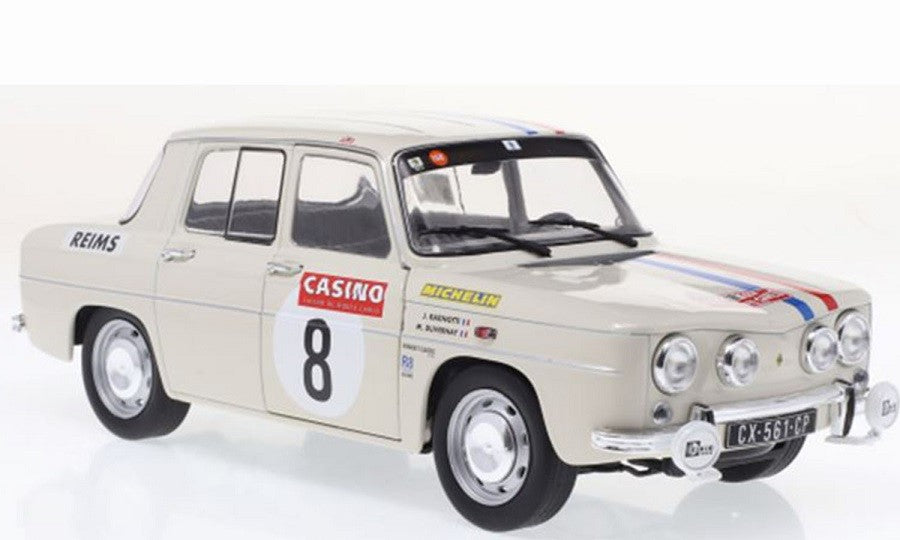 RENAULT 8 GORDINI 1300 - RALLY MONTECARLO 2014 - J. RAGNOTTI / M. DUVERNAY NO8- Solido  1/18 - S1803608 Passion Diecast