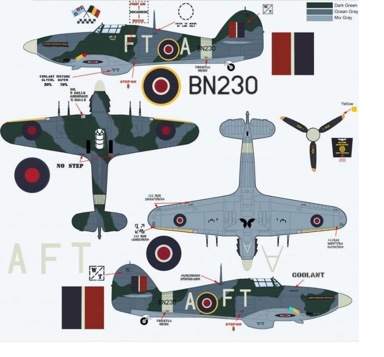 Hawker Hurricane Mk II RAF No.43 Sqn, Daniel Du Vivier, Dieppe, France, O. Jubilee 19 august 1942 / Hobby Master 1:48 HA8612