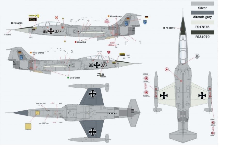 Lockheed F-104F Starfighter Luftwaffe WaSLw10, BB+377, Jevers AB ...