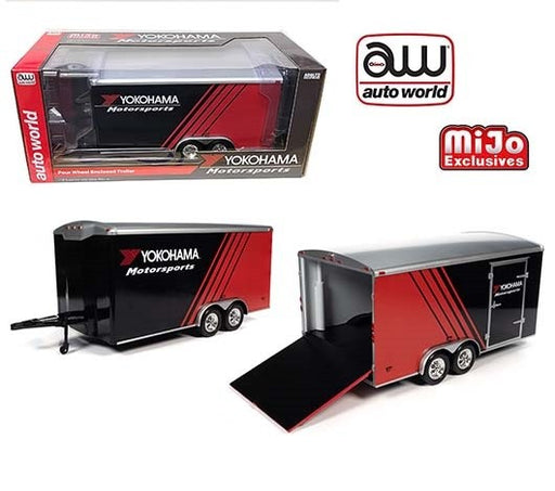 Mijo Exclusive Yokohama Motorsports Enclosed Trailer - 1 of 600 pcs - Auto World  1/18 -  CP7838 - Passion Diecast 