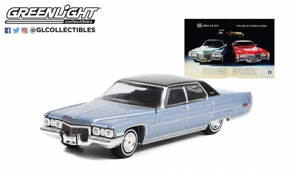 One Great Car After Another" - 1972 Cadillac Sedan deVille - Vintage Ad Cars Series 7 - 1/64 Greenlight - 39100 D