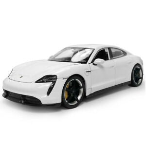 Porsche Taycan Turbo White - Welly 1/24 - 24107 WH - Passion Diecast 