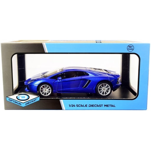 2013 Lamborghini Aventador Coupe - Blue - Optimum Diecast - 1/24 - 724254 - Passion Diecast 