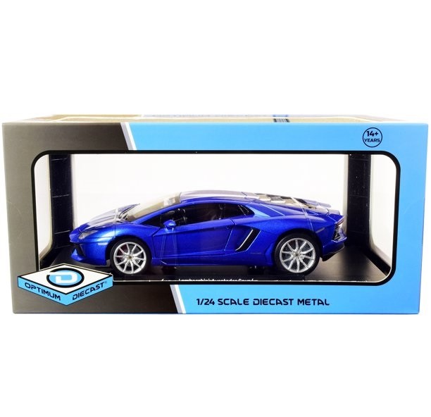 2013 Lamborghini Aventador Coupe - Blue - Optimum Diecast - 1/24 - 724254 - Passion Diecast 