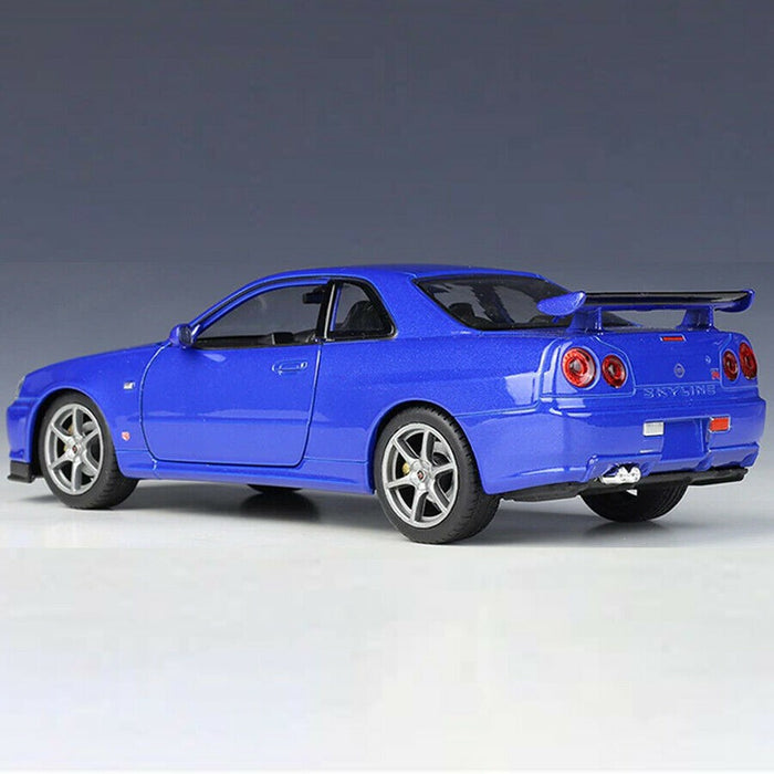 Nissan Skyline GT-R (R34) Blue Metallic - Welly 1/24 - 24108 MBL - Passion Diecast 