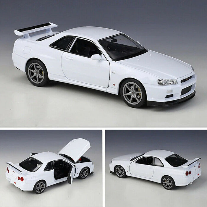 Nissan Skyline GT-R (R34) White - Welly 1/24 - 24108 WH - Passion Diecast 