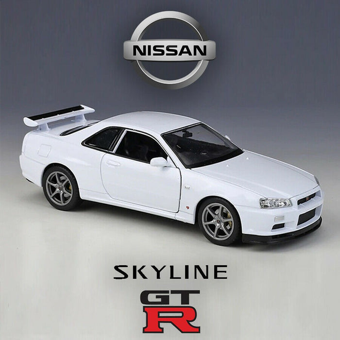 Nissan Skyline GT-R (R34) White - Welly 1/24 - 24108 WH - Passion Diecast 