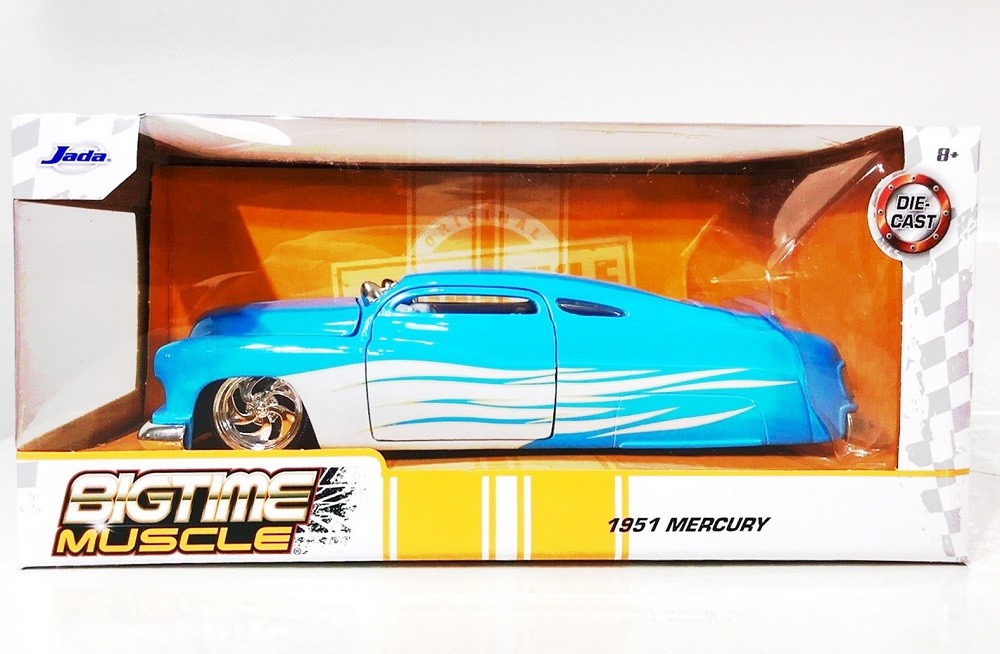1951 Mercury Baby Blue and White - Bigtime Muscle - Jada 1/24 - 33527 - Passion Diecast 