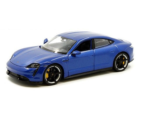 Porsche Taycan Turbo Blue - Welly 1/24 - 24107 MBL - Passion Diecast 