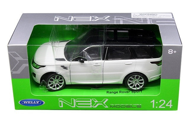Range Rover Sport Sport White with Black Top  -  Welly 1/24 - 24059 WH - Passion Diecast 