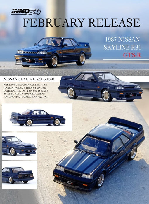 Skyline GTS-R (R31) Dark Blue - INNO 64 - 1/64 - IN64-R31-DB - Passion Diecast
