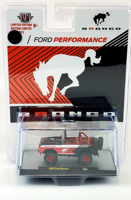 1966 Ford Bronco Truck  Red And Black - CHASE CAR - M2 Machine Hobby Exclusive 1:64 - 31500-HS21GR