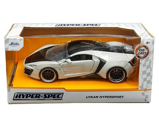 Lykan Hypersport (Light Grey/Black Hood & Roof) "Hyper-Spec" - Jada 1/24 - 32947 - Passion Diecast 