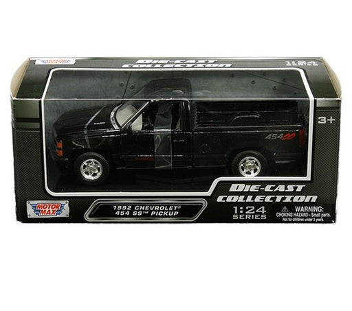 1992 Chevrolet 454 SS Pickup (Black) - Motormax 1-24 - 73203 BK - Passion Diecast 