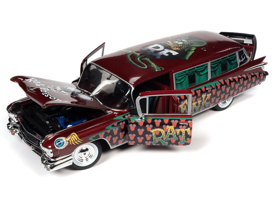 1958 Cadillac Rat Fink Hearse - Auto World - 1/18 - AW303 - Passion Diecast 