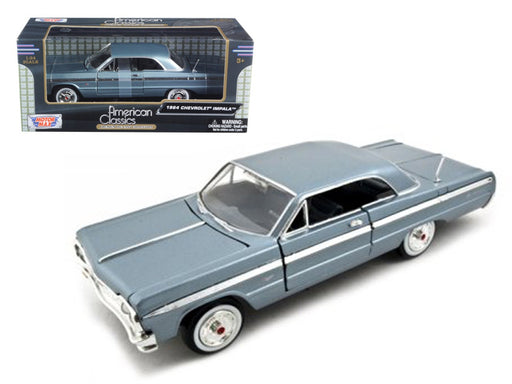 1964 Chevrolet Impala Hard Top Blue - Motormax 1-24 - 73259 BL - Passion Diecast 