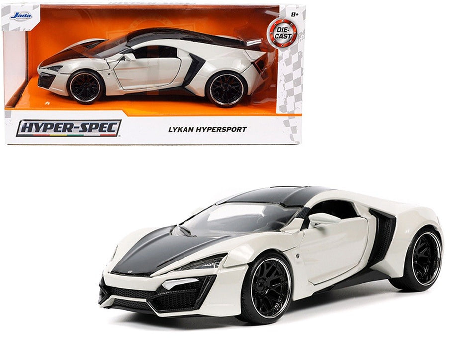 Lykan Hypersport (Light Grey/Black Hood & Roof) "Hyper-Spec" - Jada 1/24 - 32947 - Passion Diecast 