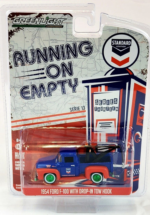 CHASE CAR 1954 Ford F-100 with Drop-in Tow Hook - Standard Oil Company - Running on Empty 13 - 1/64 Greenlight - 41130 AGR