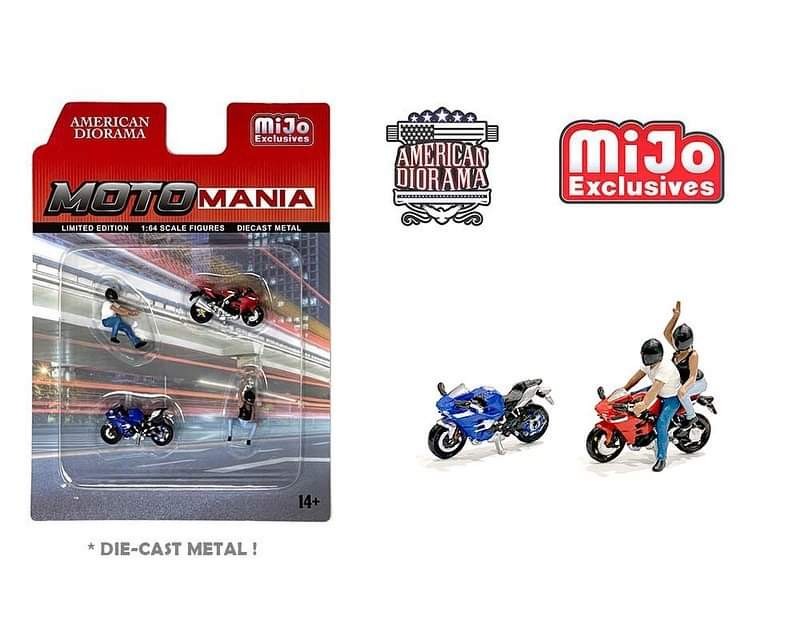 Mijo Exclusive - Moto Mania Street Biker - set Figurine 6 pieces Diecast  -  American Diorama 1-64 - 76486 MJ - Passion Diecast
