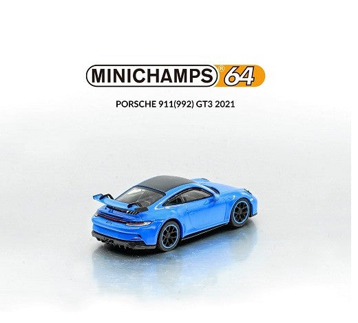 2021 Porsche 911 GT3 (992) Shark Blue - Minichamps 64 - 1/64 - 643061003 - Passion Diecast 