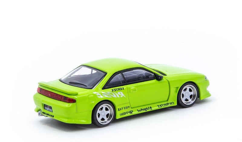Vertex Silvia S14 Light Green - Tarmac Works - 1/64 - T64G-TL018-LG - Passion Diecast 