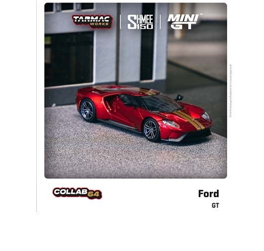 Ford GT Liquid Red - Tarmac Works Mini GT & SHMEE 150 - 1/64 - MGT00273-L - Passion Diecast 